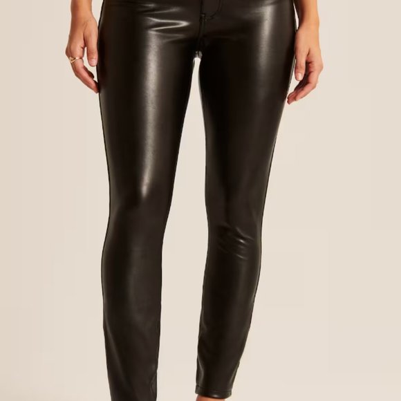 Abercrombie Leather Pants - Picture 3 of 4